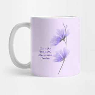 Valentines day violet flower design Mug